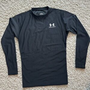 Under Armour Black Long Sleeve Compression Tee, Large